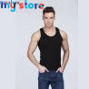Men Muscle Vests Cotton Underwear Sleeveless Tank Top Solid Muscle Vest Undershirts O-neck Gymclothing Bodybuilding Tank Tops 2 