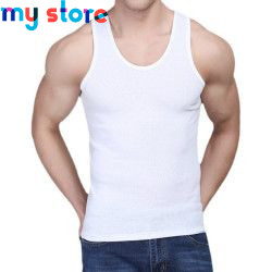 Men Muscle Vests Cotton Underwear Sleeveless Tank Top Solid Muscle Vest Undershirts O-neck Gymclothing Bodybuilding Tank Tops 4 