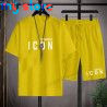 Hot Sale Summer Men's T-Shirt   Shorts Set Casual T-Shirt Sports Suit Letter Printed Short Sleeve Top 2023 Cotton Sportswear 5 -