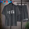 Hot Sale Summer Men's T-Shirt   Shorts Set Casual T-Shirt Sports Suit Letter Printed Short Sleeve Top 2023 Cotton Sportswear 7 -