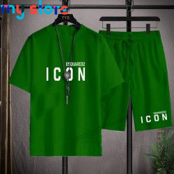 Hot Sale Summer Men's T-Shirt   Shorts Set Casual T-Shirt Sports Suit Letter Printed Short Sleeve Top 2023 Cotton Sportswear 9 -