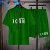 Hot Sale Summer Men's T-Shirt   Shorts Set Casual T-Shirt Sports Suit Letter Printed Short Sleeve Top 2023 Cotton Sportswear 9 -