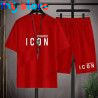 Hot Sale Summer Men's T-Shirt   Shorts Set Casual T-Shirt Sports Suit Letter Printed Short Sleeve Top 2023 Cotton Sportswear 17 