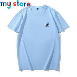 KANGOL Brand Men's Ice Cool Cotton Breathable High Elasticity Moisture wicking Solid Color Plus Size Short Sleeve 2 - My shop 