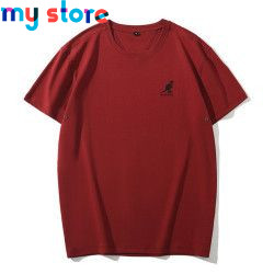 KANGOL Brand Men's Ice Cool Cotton Breathable High Elasticity Moisture wicking Solid Color Plus Size Short Sleeve 3 - My shop 