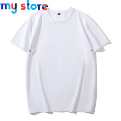 KANGOL Brand Men's Ice Cool Cotton Breathable High Elasticity Moisture wicking Solid Color Plus Size Short Sleeve 6 - My shop 