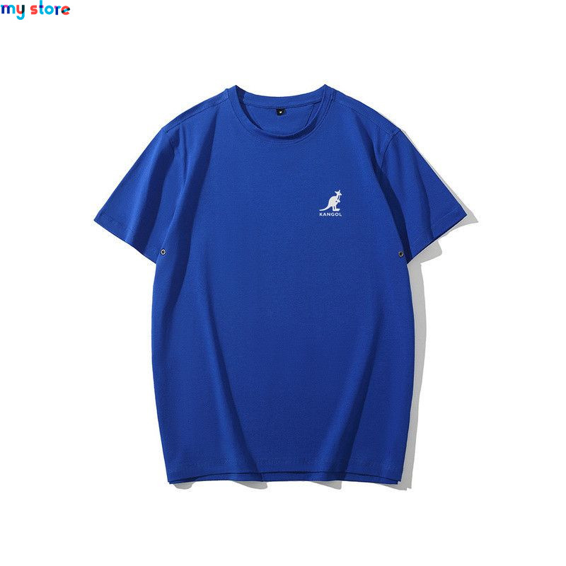 KANGOL Brand Men's Ice Cool Cotton Breathable High Elasticity Moisture wicking Solid Color Plus Size Short Sleeve 7 - My shop 