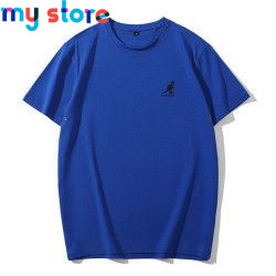KANGOL Brand Men's Ice Cool Cotton Breathable High Elasticity Moisture wicking Solid Color Plus Size Short Sleeve 14 - My shop 
