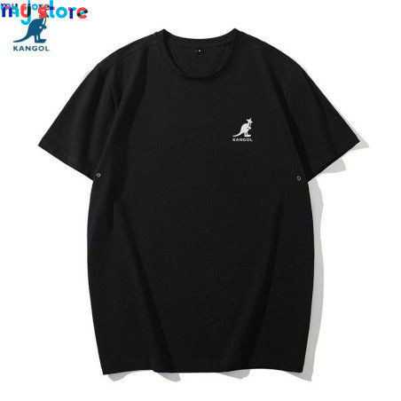 KANGOL Brand Men's Ice Cool Cotton Breathable High Elasticity Moisture wicking Solid Color Plus Size Short Sleeve 17 - My shop 