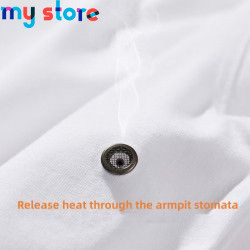 KANGOL Brand Men's Ice Cool Cotton Breathable High Elasticity Moisture wicking Solid Color Plus Size Short Sleeve 19 - My shop 