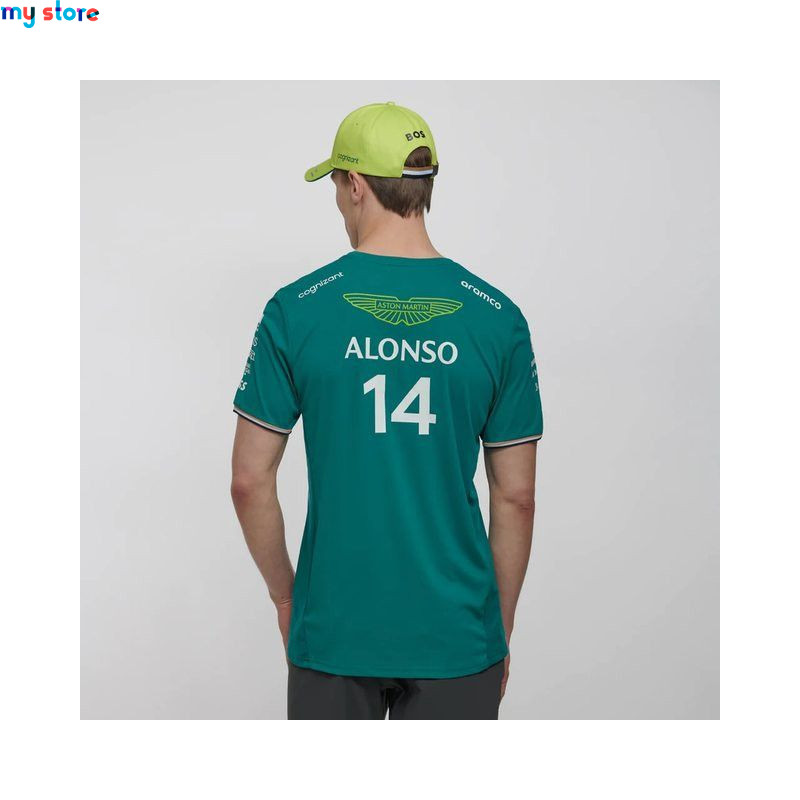 2023 Aston Martin F1 Team T-shirts, Spanish Racing Driver Fernando Alonso 14 and STROLL 18 Oversized T-shirts High Quality T-shi