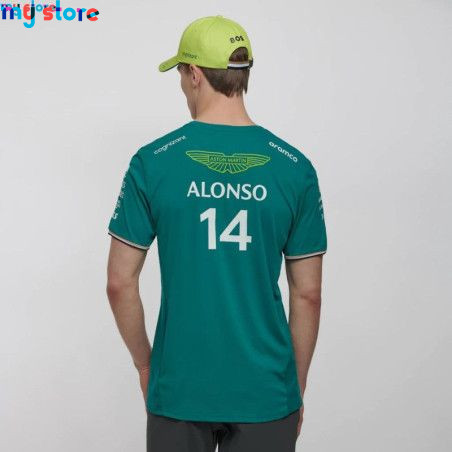 2023 Aston Martin F1 Team T-shirts, Spanish Racing Driver Fernando Alonso 14 and STROLL 18 Oversized T-shirts High Quality T-shi