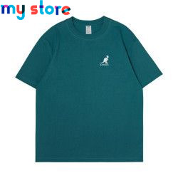 KANGOL Brand Men's T-Shirt Cotton High Quality Short Sleeve Men's T-Shirt Solid Casual Men's Shirt Black Black Green 3 - My shop