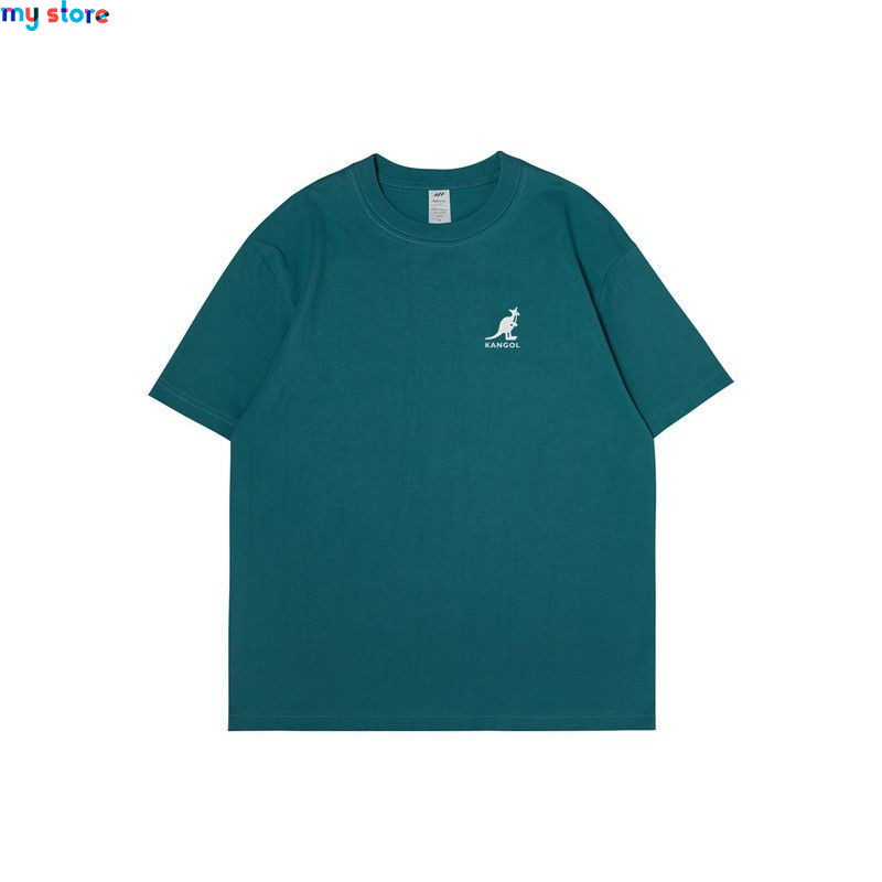 KANGOL Brand Men's T-Shirt Cotton High Quality Short Sleeve Men's T-Shirt Solid Casual Men's Shirt Black Black Green 3 - My shop