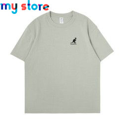 KANGOL Brand Men's T-Shirt Cotton High Quality Short Sleeve Men's T-Shirt Solid Casual Men's Shirt Black Black Green 4 - My shop