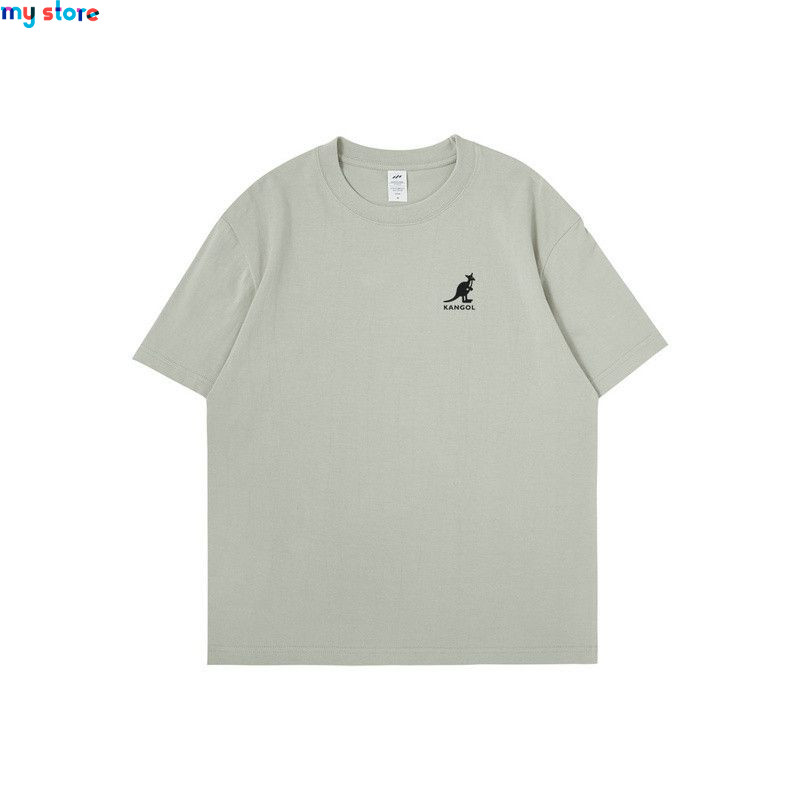 KANGOL Brand Men's T-Shirt Cotton High Quality Short Sleeve Men's T-Shirt Solid Casual Men's Shirt Black Black Green 4 - My shop