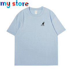 KANGOL Brand Men's T-Shirt Cotton High Quality Short Sleeve Men's T-Shirt Solid Casual Men's Shirt Black Black Green 7 - My shop