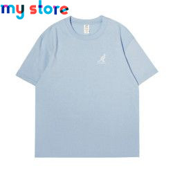 KANGOL Brand Men's T-Shirt Cotton High Quality Short Sleeve Men's T-Shirt Solid Casual Men's Shirt Black Black Green 8 - My shop