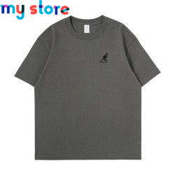KANGOL Brand Men's T-Shirt Cotton High Quality Short Sleeve Men's T-Shirt Solid Casual Men's Shirt Black Black Green 9 - My shop