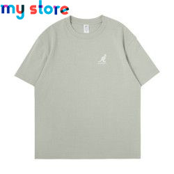 KANGOL Brand Men's T-Shirt Cotton High Quality Short Sleeve Men's T-Shirt Solid Casual Men's Shirt Black Black Green 10 - My sho