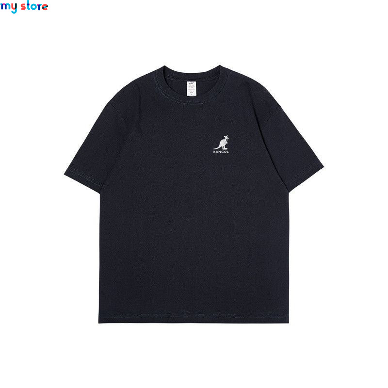 KANGOL Brand Men's T-Shirt Cotton High Quality Short Sleeve Men's T-Shirt Solid Casual Men's Shirt Black Black Green 13 - My sho