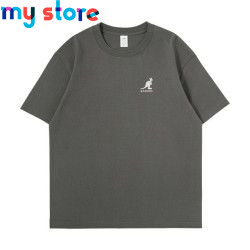 KANGOL Brand Men's T-Shirt Cotton High Quality Short Sleeve Men's T-Shirt Solid Casual Men's Shirt Black Black Green 14 - My sho