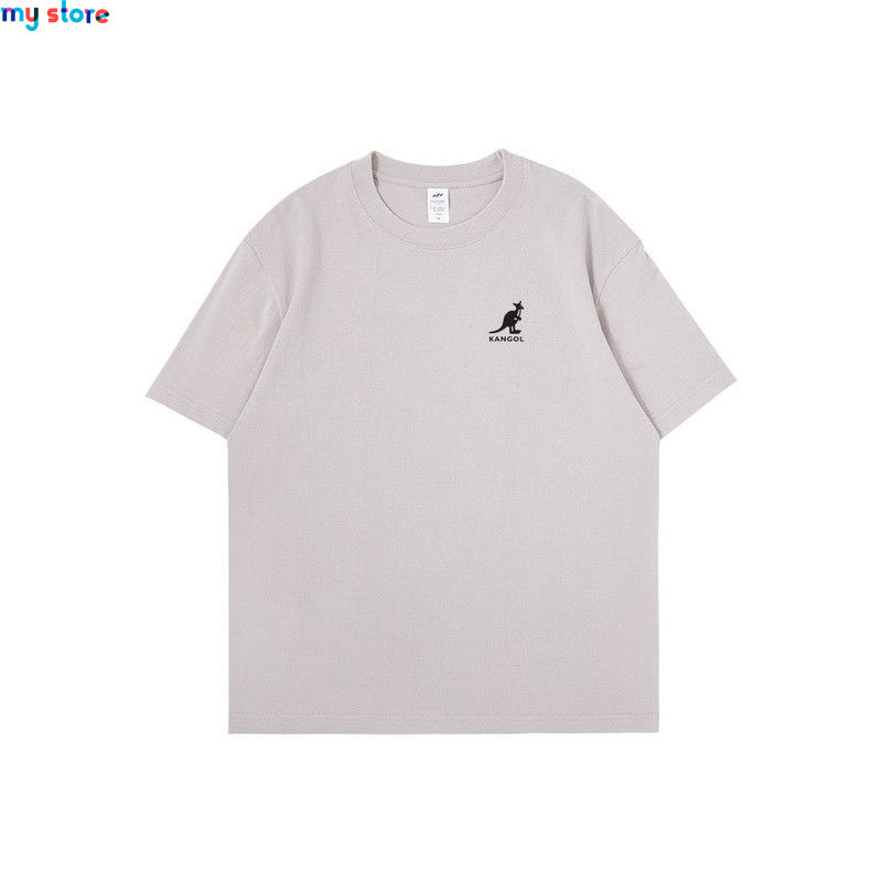 KANGOL Brand Men's T-Shirt Cotton High Quality Short Sleeve Men's T-Shirt Solid Casual Men's Shirt Black Black Green 15 - My sho