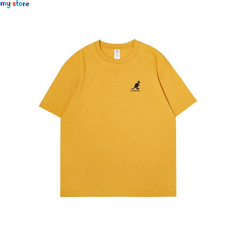 KANGOL Brand Men's T-Shirt Cotton High Quality Short Sleeve Men's T-Shirt Solid Casual Men's Shirt Black Black Green 18 - My sho