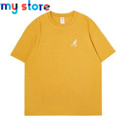 KANGOL Brand Men's T-Shirt Cotton High Quality Short Sleeve Men's T-Shirt Solid Casual Men's Shirt Black Black Green 19 - My sho