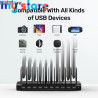 Unitek USB Charging Station 10 Ports USB Fast Charge Docking for iPad iPhone Tablet 60W Multi Device Charger with Smart IC Tech 