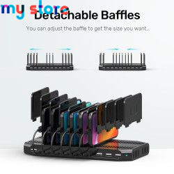 Unitek USB Charging Station 10 Ports USB Fast Charge Docking for iPad iPhone Tablet 60W Multi Device Charger with Smart IC Tech 