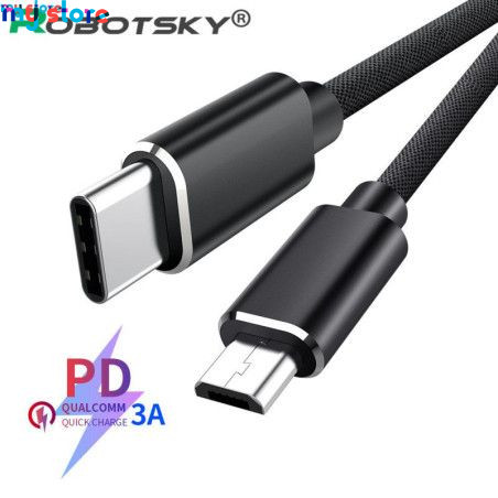 USB Type C To Micro USB 5A Fast Charging Adapter Cable PD 100W QC4.0 Quick Charger Data Cable For Macbook Samsung Xiaomi Huawei 