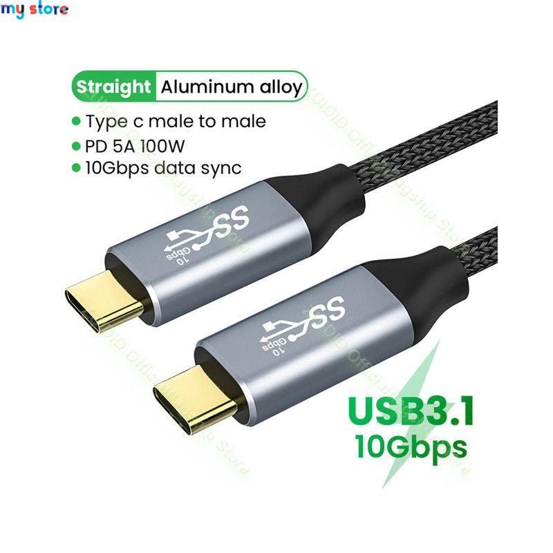 USB Type C to USB C 3.1 Gen2 10Gbps Cable PD 100W 5A QC4.0 3.0 Fast Charging Cable For MacBook 4k 60Hz Type C Video Cable 1/2/3M