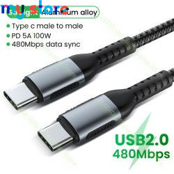 USB Type C to USB C 3.1 Gen2 10Gbps Cable PD 100W 5A QC4.0 3.0 Fast Charging Cable For MacBook 4k 60Hz Type C Video Cable 1/2/3M