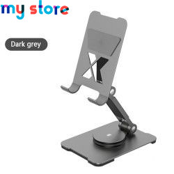 360 Rotate Metal Desk Mobile Phone Holder Stand For iPhone iPad Xiaomi Adjustable Desktop Tablet Holderl Table Cell Phone Stand 