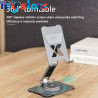 360 Rotate Metal Desk Mobile Phone Holder Stand For iPhone iPad Xiaomi Adjustable Desktop Tablet Holderl Table Cell Phone Stand 