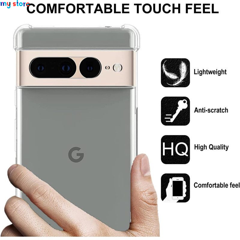 Luxury Transparent Phone Case For Google Pixel 7 pro TPU Bumper back cover Pixel 7 6 Pro 6A Clear Thin Anti-Fingerprint case 2 -