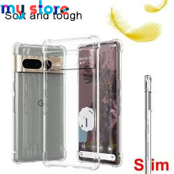 Luxury Transparent Phone Case For Google Pixel 7 pro TPU Bumper back cover Pixel 7 6 Pro 6A Clear Thin Anti-Fingerprint case 3 -