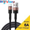 Essager 6A Type C USB Cable Fast Charging For Huawei P40 Pro P30 66W Wire Charger Data Cord For Samsung S21 Ultra S20 Poco 3 - M
