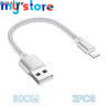 Portable 30cm USB Data Cable USB A To 8Pin 2.4A Fast Charging Kable Safe TPE Phone Charge Short Cord For iPhone 14 13 12 Pro Max