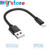 Portable 30cm USB Data Cable USB A To 8Pin 2.4A Fast Charging Kable Safe TPE Phone Charge Short Cord For iPhone 14 13 12 Pro Max