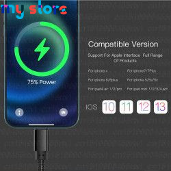 Portable 30cm USB Data Cable USB A To 8Pin 2.4A Fast Charging Kable Safe TPE Phone Charge Short Cord For iPhone 14 13 12 Pro Max