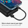 Portable 30cm USB Data Cable USB A To 8Pin 2.4A Fast Charging Kable Safe TPE Phone Charge Short Cord For iPhone 14 13 12 Pro Max