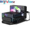 Unitek 60W USB Charging Station 10-Port Multiple USB Charger Dock with QC3.0 Fast Charging for iPad Tablet Kindle iPhone Samsung