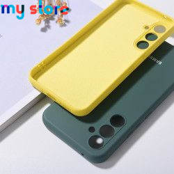 Original Samsung Galaxy A54 A34 5G Case Silky Silicone Cover Soft-Touch Back Full Protective Housing a34 a54 A 54 34 With Logo 1