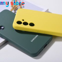 Original Samsung Galaxy A54 A34 5G Case Silky Silicone Cover Soft-Touch Back Full Protective Housing a34 a54 A 54 34 With Logo 1