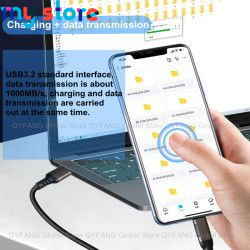 USB3.2 10Gbps Cable USB Type A to USB C 3.1/3.2 Gen2 Cable Data Transfer USB C SSD Hard Disk Cable 3A 60W QC 3.0 Fast Charging 5