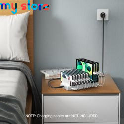 Unitek 96W Charging Station 10 Ports USB Fast Charger Dock for iPhone Samsung iPad Tablet Kindle Multi-USB Charge with Smart IC 