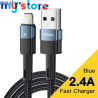 Essager Fast Charging For iPhone Usb Cable 11 12 13 Pro Max Mini Xs Xr X SE 8 7 6 Plus 6s 5 5s 2.4A Wire For iPhone Charger Cord
