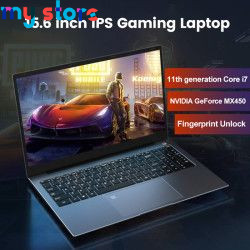 Gaming Laptops Ultraslim 15.6 Inch 11th Intel Core i7 i9 1165G7 10750H Max 32G RAM 2T SSD 1920*1280 Portable PC Win10 Notebook 1